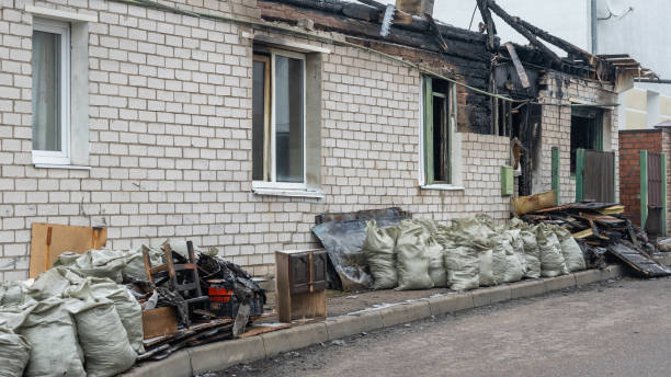 Professional Fire Damage Restoration technician working in Darby, PA